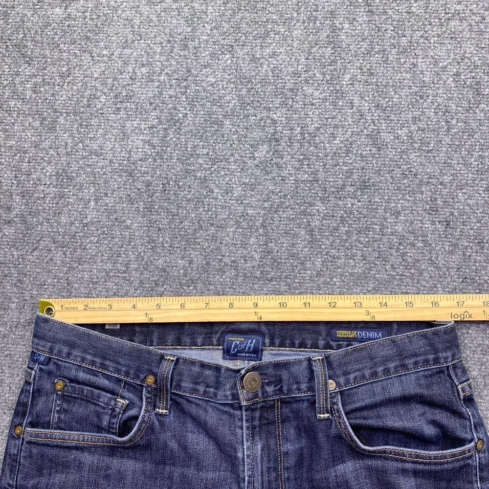 Citizens of Humanity Evans Straight Leg Jeans Mens 34 Dark Wash Blue Denim USA